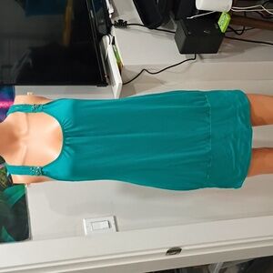 💜Chic Teal Sleeveless Mini Dress